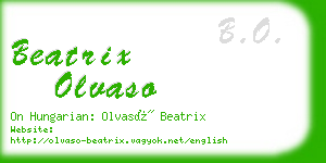 beatrix olvaso business card